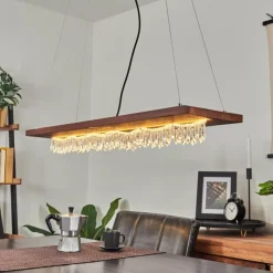 hofstein Suspension Versoix LED Chrome, Noir, 1 lumière* Suspensions