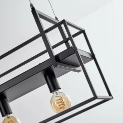 Style Boho-Chic-hofstein Suspension Victorine Chrome, Noir, 3 lumières