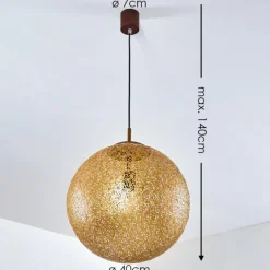 Lampes Dorées-hofstein Suspension Vigra Brun doré, 1 lumière