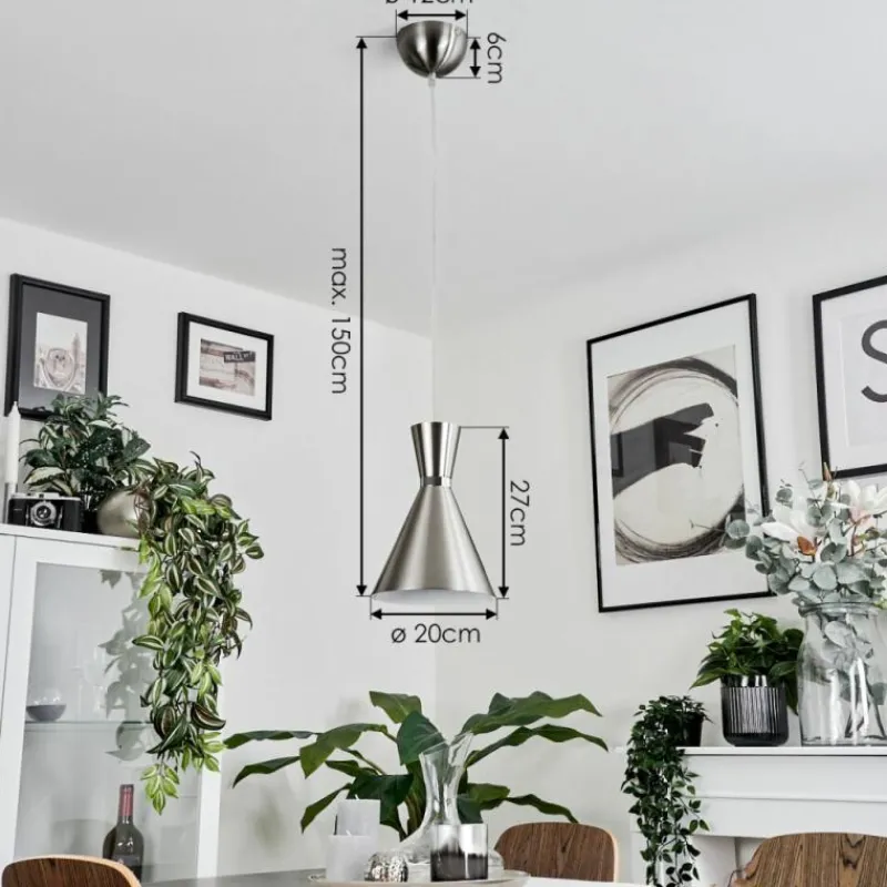 hofstein Suspension Vijes Nickel mat, 1 lumière* Suspensions