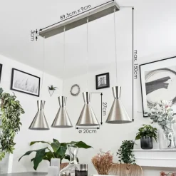 hofstein Suspension Vijes Nickel mat, 4 lumières* Suspensions