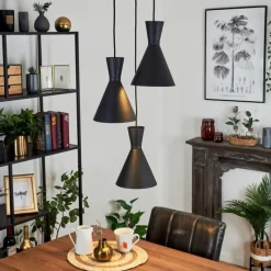 hofstein Suspension Vijes Noir, 3 lumières* Suspensions