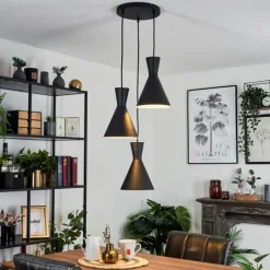 hofstein Suspension Vijes Noir, 3 lumières* Suspensions