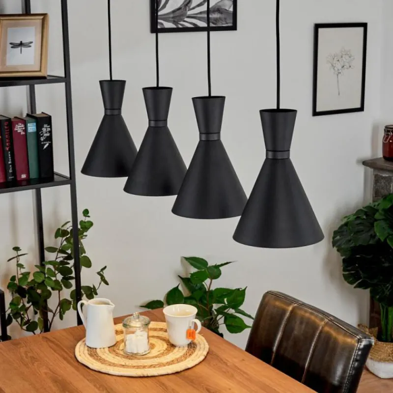 hofstein Suspension Vijes Noir, 4 lumières