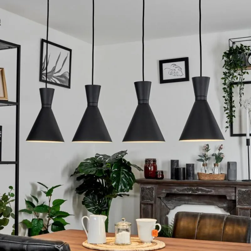 hofstein Suspension Vijes Noir, 4 lumières