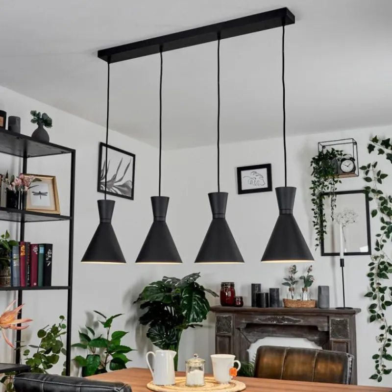 hofstein Suspension Vijes Noir, 4 lumières