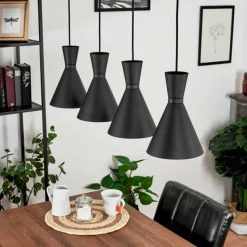 hofstein Suspension Vijes Noir, 4 lumières