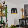 Lampes Dorées-hofstein Suspension Viking Noir, 1 lumière