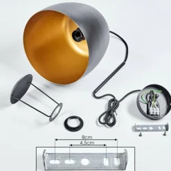 Lampes Dorées-hofstein Suspension Viking Noir, 1 lumière