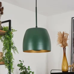 Lampes Dorées-hofstein Suspension Viking Vert, 1 lumière