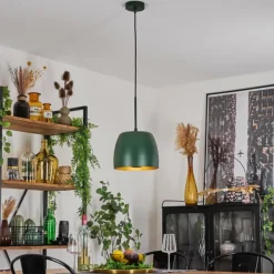 Lampes Dorées-hofstein Suspension Viking Vert, 1 lumière