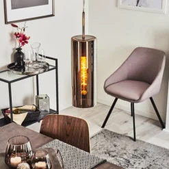 Lampes Dorées-hofstein Suspension Vimodrone Nickel mat, 1 lumière