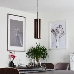 hofstein Suspension Vimodrone Nickel mat, 1 lumière