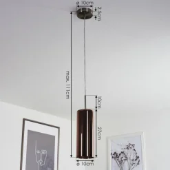 hofstein Suspension Vimodrone Nickel mat, 1 lumière