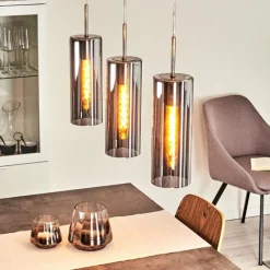 hofstein Suspension Vimodrone Nickel mat, 3 lumières