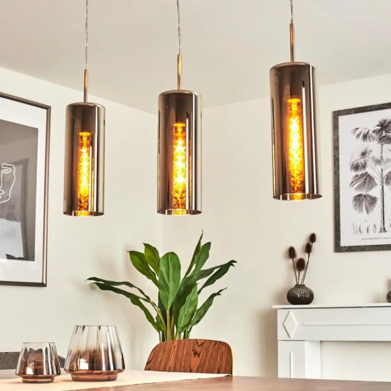 hofstein Suspension Vimodrone Nickel mat, 3 lumières