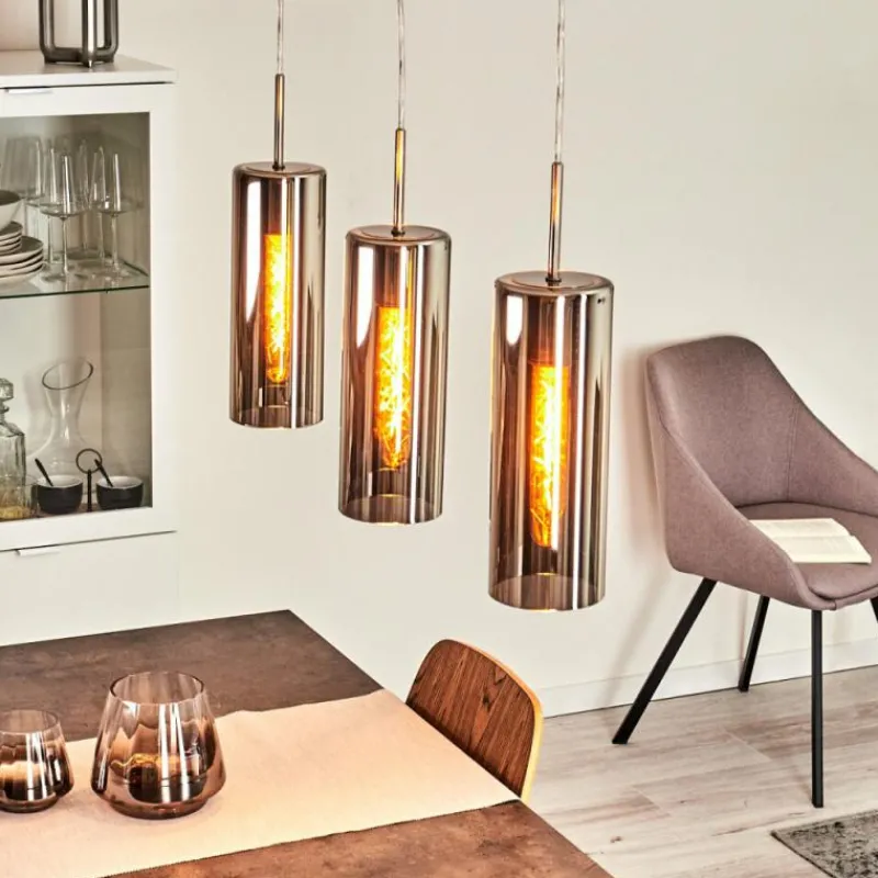 hofstein Suspension Vimodrone Nickel mat, 3 lumières