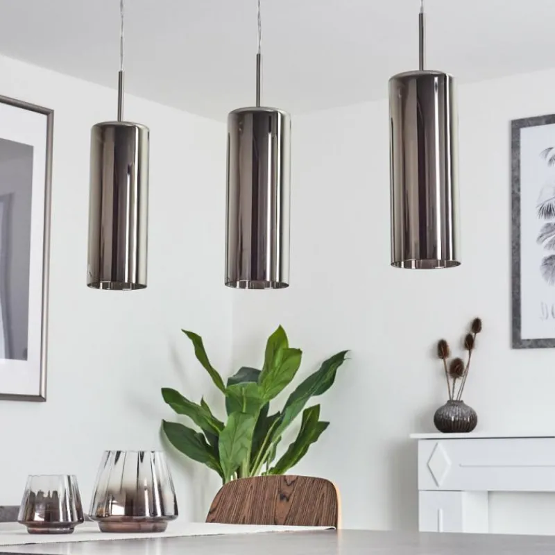 hofstein Suspension Vimodrone Nickel mat, 3 lumières