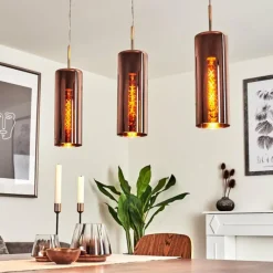 hofstein Suspension Vimodrone Nickel mat, 3 lumières