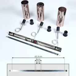 hofstein Suspension Vimodrone Nickel mat, 3 lumières