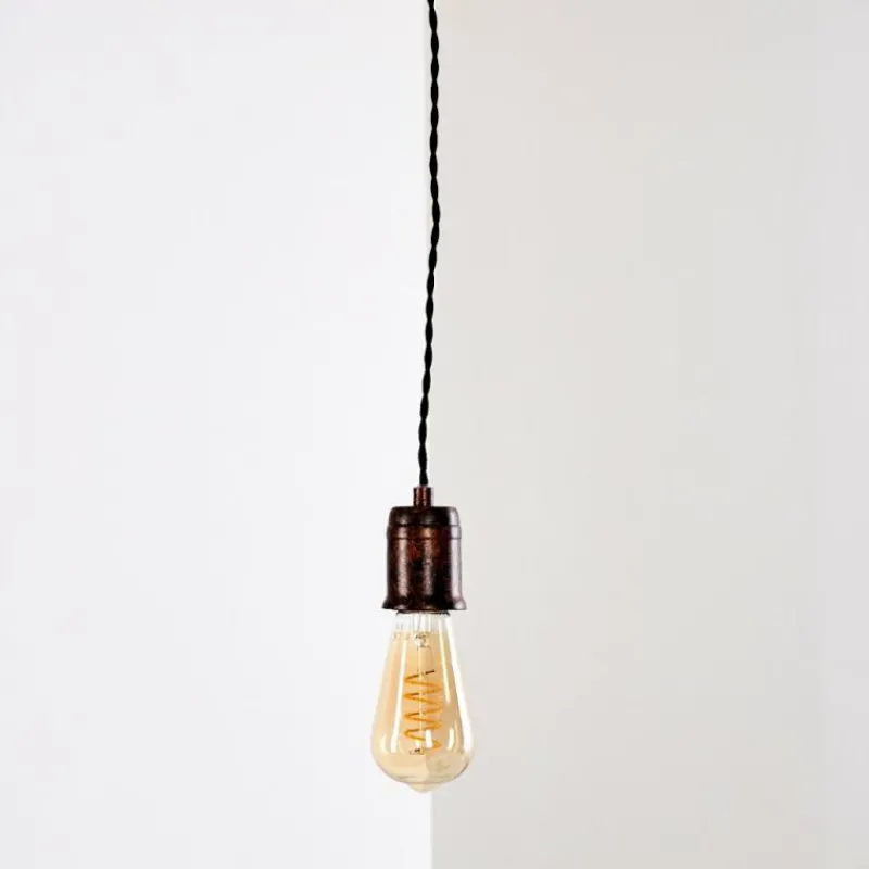 Lampes Vintages & Rétros-hofstein Suspension Vintage Lemone Brun, 1 lumière