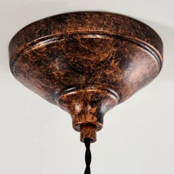 Lampes Vintages & Rétros-hofstein Suspension Vintage Lemone Brun, 1 lumière