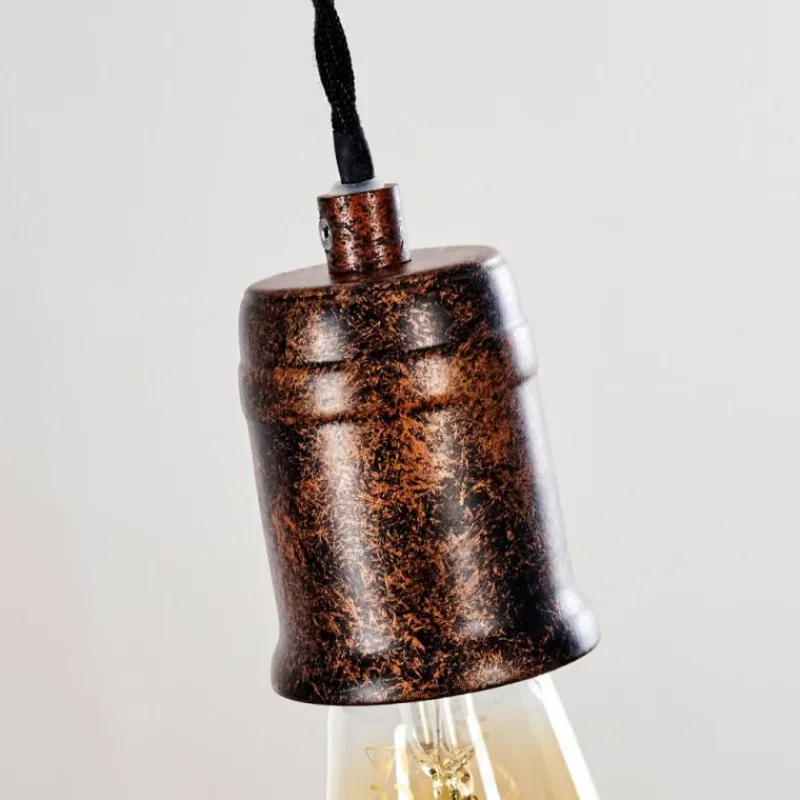 Lampes Vintages & Rétros-hofstein Suspension Vintage Lemone Brun, 1 lumière