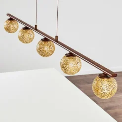 Lampes Dorées-hofstein Suspension Virga Rouille, 5 lumières