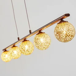 Lampes Dorées-hofstein Suspension Virga Rouille, 5 lumières