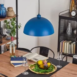 Lampes Dorées-hofstein Suspension Vivian Bleu, 1 lumière