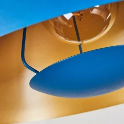 Lampes Dorées-hofstein Suspension Vivian Bleu, 1 lumière