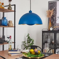 Lampes Dorées-hofstein Suspension Vivian Bleu, 1 lumière