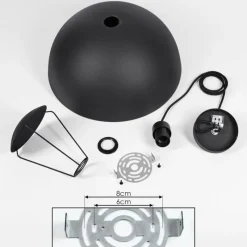 Lampes Dorées-hofstein Suspension Vivian Noir, 1 lumière