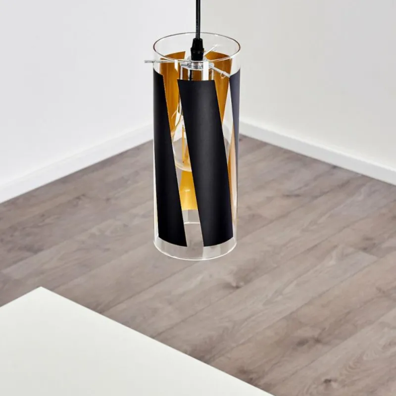 hofstein Suspension Vänersborg Noir, 1 lumière