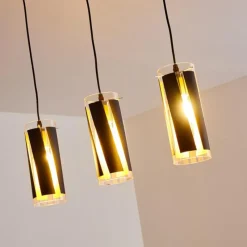 hofstein Suspension Vänersborg Noir, 3 lumières