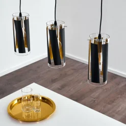 hofstein Suspension Vänersborg Noir, 3 lumières