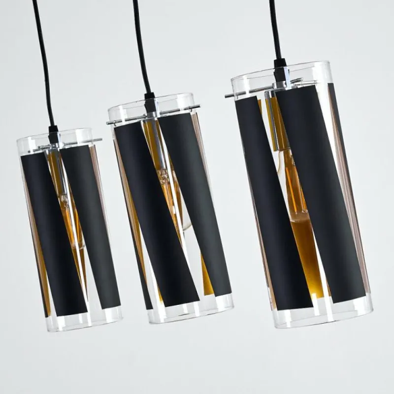 hofstein Suspension Vänersborg Noir, 3 lumières