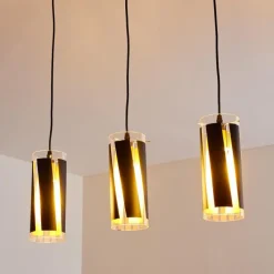 hofstein Suspension Vänersborg Noir, 3 lumières