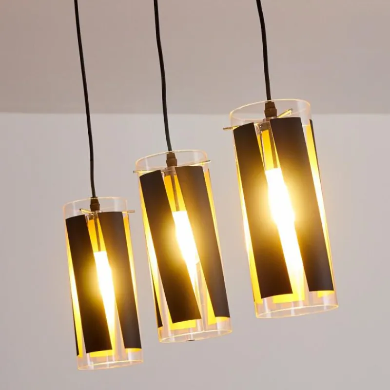 hofstein Suspension Vänersborg Noir, 3 lumières