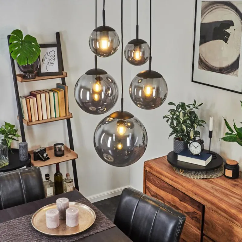 hofstein Suspension Voluntad Noir, 5 lumières