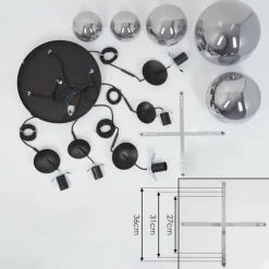 hofstein Suspension Voluntad Noir, 5 lumières