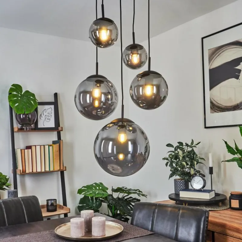 hofstein Suspension Voluntad Noir, 5 lumières