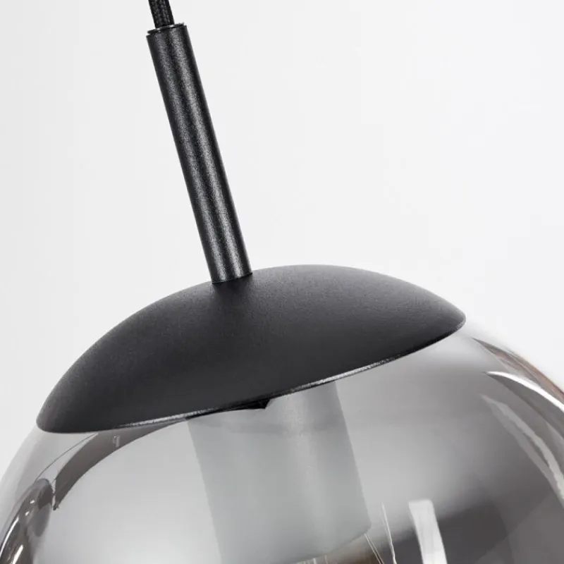 Suspension Verre Fumé-hofstein Suspension Voluntad Noir, 6 lumières