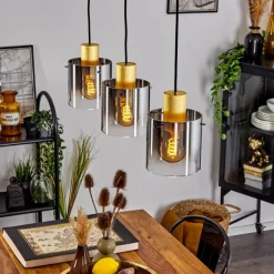 Lampes Dorées-hofstein Suspension Vuoltu Or, 3 lumières