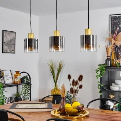 Lampes Dorées-hofstein Suspension Vuoltu Or, 3 lumières