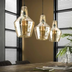 hofstein Suspension WAALSORDEN Transparent, 3 lumières