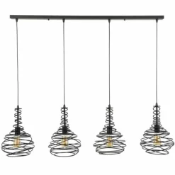 Lampes Industrielles-hofstein Suspension Walterswald Noir, 4 lumières