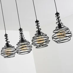 Lampes Industrielles-hofstein Suspension Walterswald Noir, 4 lumières