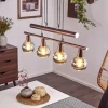 Suspension Verre Fumé-hofstein Suspension Warga LED Bronze, 4 lumières