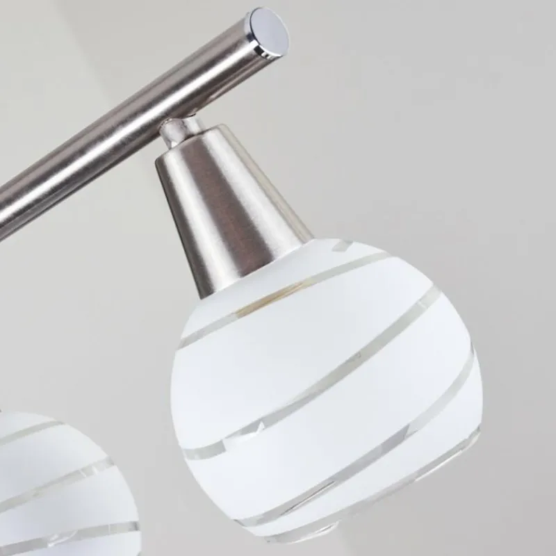 hofstein Suspension Warga LED Nickel mat, 4 lumières